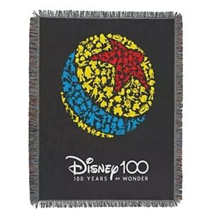 Disney 100 Years Woven Tapestry Throw Blanket with Certificate of Authenticity